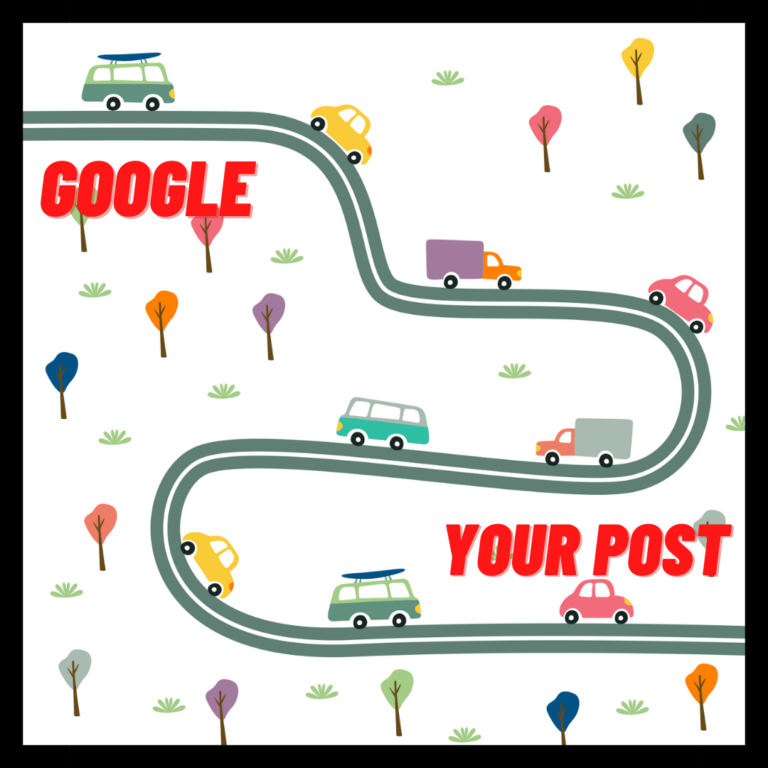 Cartoon picture of cars driving down the road. This illustrates a customers journey to your blog post.